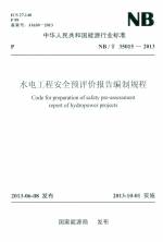 水電工程安全預評價報告編制規(guī)程 NB/T 